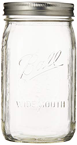 Ball Mason Wide Mouth Quart Jars with Lids and Bands, Set of 12