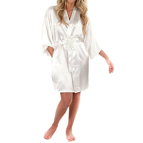 Buy LAPAYA Women's Kimono Robe Knee Length Bridal Lingerie wear Short