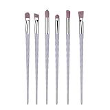 OVERMAL 6Pcs Colorful Cosmetic Eyebrow Eyeshadow Brush Makeup Brush Sets Kits Tools