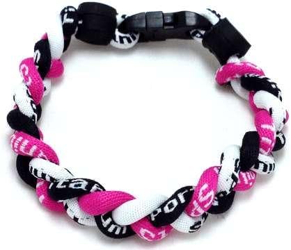 Titanium Bracelet (Pink/Black/White, 9 inch)
