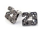 Black Ice CZ Michael Jordan Inspired 23 Stud Earrings