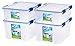 IRIS USA WSB-S/SD Combo WeatherShield 26.5 and 44 Quart Storage Box, Clear