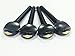 Set of 4 Indian Ebonywood Pegs for Violin & Viola - Gold Grade