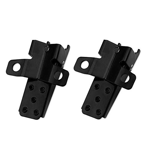 Beautyexpectly 2 Colors Retro Motorcycle Clamp-on Steel Axle Foldable Foot Step Pegs MTB BMX Bike Folding Pedal Footrest Footpeg for KTM Aprilla BMW Universal (Black)