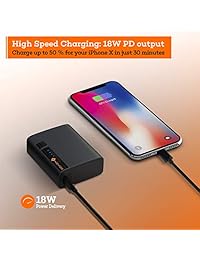 NOVOO PowerCube Mini, cargador portátil ultracompacto de 10000 mAh, 21700 Power Bank USB C Batería externa compatible con iPhone Xs   XR, teléfonos inteligentes Android y más