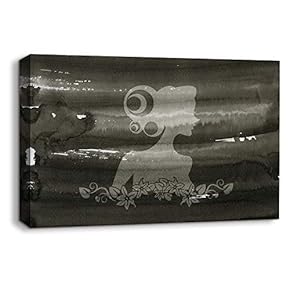 Canvas Wall Art Abstract Ink Storry World Painting Artwork for Home Prints Framed - 12x18 inches
