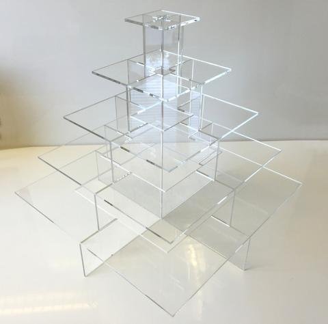 Square Cake or Canapé Display Stand - 5 Tier
