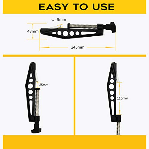 Togolo 2PC Pocket Hole Clamp, Woodworking Pocket Hole Jig Joint fixed Clamp Slant Hole, Slant-hole Drilling and Power Tool Accessories.