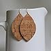 Cork, Italian Leather, Sterling Silver & Gold Plated Petal Earrings // Cork with Gold Flecks and Leather // Joanna Gaines Inspired // Lightweight Statement Earrings
