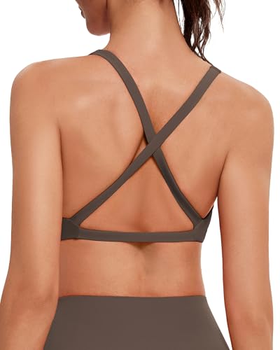 OMKAGI Sports Bras for Women Padded Cross Back Workout Bras… at Amazon