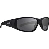 Epoch Eyewear Salerno Motorcycle Riding Sunglasses Black Frame with Smoke Lens