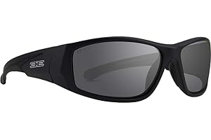 Epoch Eyewear Salerno Motorcycle Riding Sunglasses Black Frame with Smoke Lens