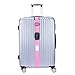 Hibate TSA Lock Travel Luggage Straps Suitcase Belts - Pink, Pack of 2