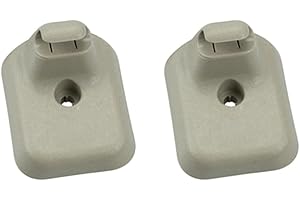 Sun Visor Holder Retainer Clip 2 Pack, Plastic Beige, for Ford F-150 2009-2014, Front Left Right Placement, Part Number AL3Z1