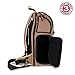 GOgroove Full-size DSLR Camera Backpack Case (Tan) for Photography and Laptop Travel Use w/Accessory Storage Room , Tripod Holder & Weatherproof Rain Cover for Sony a6000 , Canon EOS T6 , Nikon D5500
