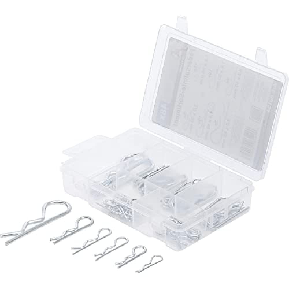 BGS Diy 88134 | Spring Split Pin Assortment | Ø 1.2 - 3.0 mm | 48 pcs.