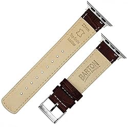 BARTON WATCH BANDS - Coffee Brown & Black Hardware