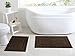 Chardin Home - 100% Cotton two Piece Classicc Bath Rug Set, (21''x34'' & 17''x24'') with anti-skid spray latex back, Chocolate
