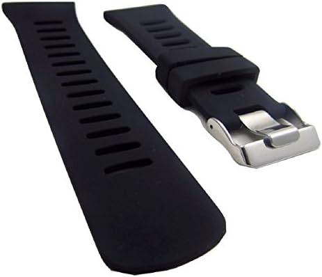 30mm Black Silicone Rubber Thin New Style Watch Band Strap Fits Glam Rock