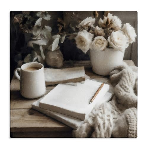 Stupell Industries Morning Coffee & Journaling Canvas Wall Art, design by Riley…