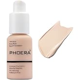 PHOERA Foundation,Flawless Soft Matte Oil Control Liquid Foundation Full Coverage Face Makeup. (101# Porcelain)