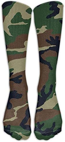 LLuotryce Novelty Casual Socks, Women, Running, Flight, Travels,Men's Women's Knee High Socks Gun Camo Over-The-Calf Socks (50CM)