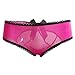 CinGr8 Sexy Crotchless Cage Open Back Panty with Big Satin Bow (One Size, Rose)