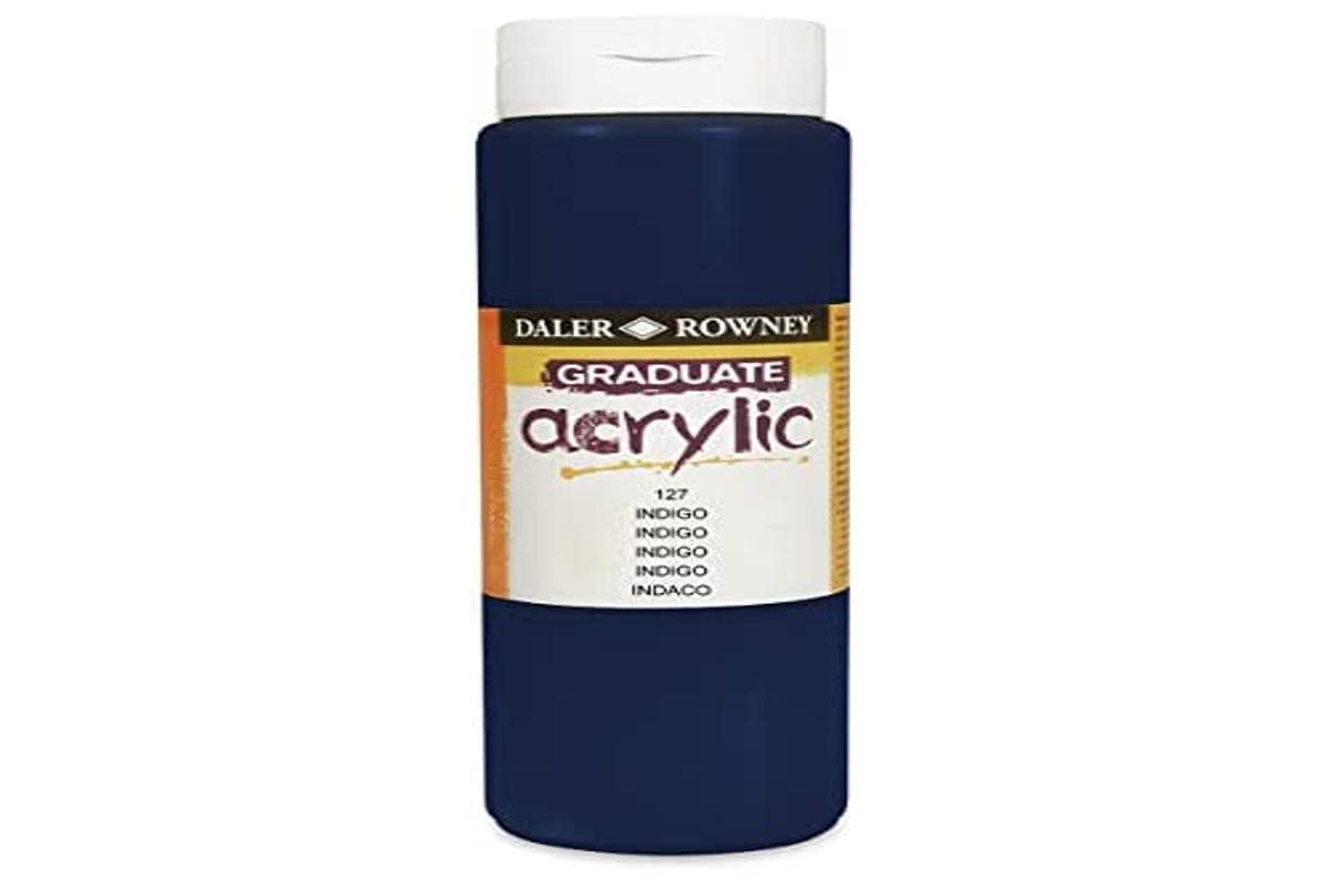 Daler-Rowney Graduate Acrylic Paint, Plastic Bottle, 16.91oz - 500 ml, Indigo