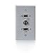 C2G/Cables to Go HDMI, VGA and 3.5mm Audio Pass Through Wall Plate - Single Gang Brushed Aluminum