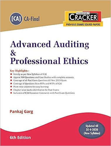 Advanced Auditing & Professional Ethics (CA-Final-New Syllabus)(6th Edition 2020)