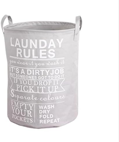 Foldable Laundry Basket Polyester Storage Bag Hamper Waterproof Toys Organizer Tidy Clothes Holder White - intl