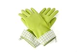 Full Circle Splash Patrol Natural Latex Cleaning and Dish Gloves, Medium/Large, Green
