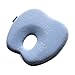 Mittagong Infant Headrest Prevent Flat Round Memory Foam Baby Pillow,Blue