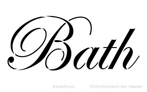 STUDIOR12 STUDIO R12Word Stencil - Bath - Edwardian