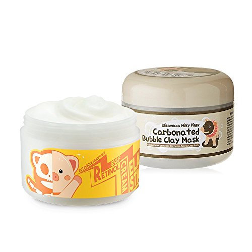 Elizavecca Milky Piggy Carbonated Bubble Clay Mask + Elizavecca Wrinkle care Revitalize EGF Retinol Cream