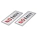 2-Pack of No Entry Signs - No Trespass Signs, Private Property Signs, Self Adhesive, Aluminum Privacy Signs for Office, Business and Home Use, Silver - 7.8 x 3.6 Inches