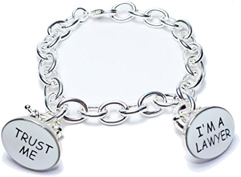 Nisoni Trust Me I'm A Lawyer Charms and Bracelet Set