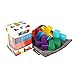 SainSmart Jr. Soma Cube Wood Tetris Puzzle Box Cube Stacking Blocks Games with 7 Colorful Bricks, 3 3 Cube Buliding Sets with A Carry Bag
