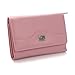 RFID Leather Trifold Wallet for Women - Secure Small Evening Clutch Purse