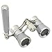 OPO Opera Theater Horse Racing Glasses Binocular Telescope with Handle (Silver with Silver Trim) 3X25