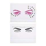 Kloud City Pack of 2 Bindi Rave Glitter Temporary Face Head Stickers Body Tattoo In Random