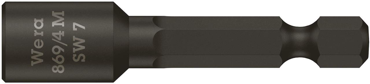 Wera 05060422001 7 x 50 mm 869/4 Nut Magnetic Setters - Silver