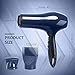 MYONAZ Hair Dryer Professional with Straightening Comb and Air Concentrator/Powerful and Quiet Hair Dryer with Nozzle - Create Salon Volume at Home up to 80% Faster with Less Frizz (Navy Blue)