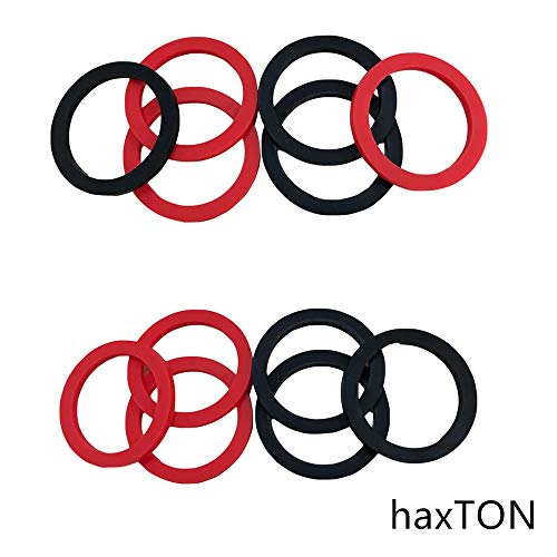 haxTON Popular Silicon Creative Ring Toss Game Replacement Ring Toss Family Games Yard Games Assemble Easily for Kids Adults for Indoor Outdoor Sports 12 pcs 6 Red 6 Black (Replacement Ring toss) - Thumbnail 2