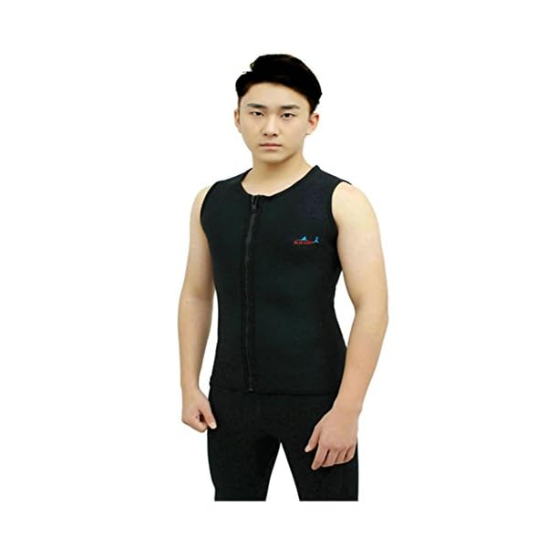 Blue-Ocean-2mm-SCR-Neoprene-Sleeveless-Two-piece-Men-Wetsuit-with-Zip-for-Diving-and-Swimming-Black