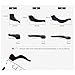 Kalevel Eyeglass Ear Grip Silicone Ear Hooks Holder Ear Grips for Glasses Anti-Slip Ear Grip Hook for Eyeglasses Glasses (3 Pairs 3 Sizes) (Black)