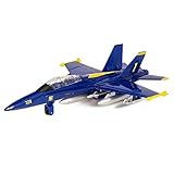 9" X-Planes US Navy F-18 Hornet Blue Jet Toy with Pull Back Action