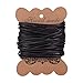 Pandahall 11Yards/10M 2mm Cowhide Genuine Leather Cord Round Thread Thong String Black Jewelry Bracelet Necklace Making Leathercraft Supplies