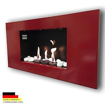 Gel Fireplace Wood Stove Model Roma Red With 12 Stones Amazon Co