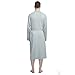 M&M Mymoon Men’s Kimono Robe Long Comfy Bathrobe Cotton Loungewear Spa Cloth Robe (Grey Mel, L/XL)